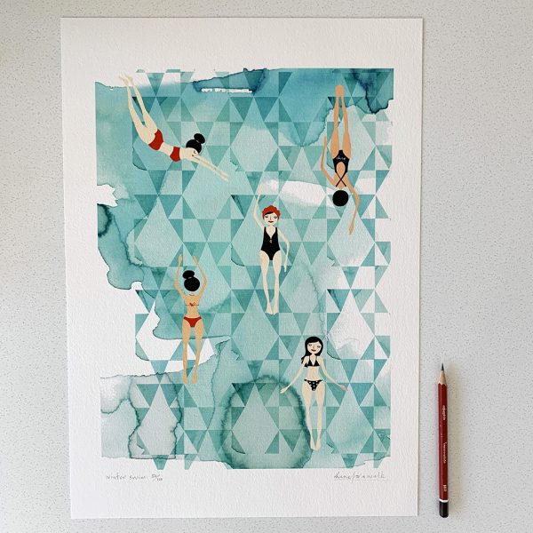 Winter Swim Limited Edition Art Print