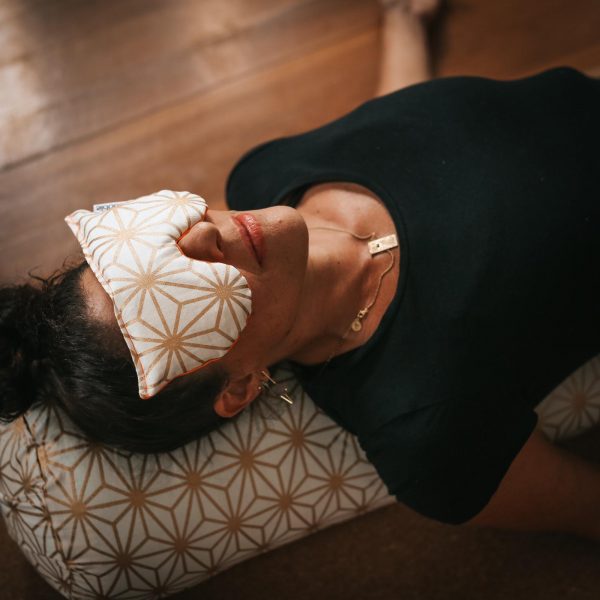 Woman with Eyepillow
